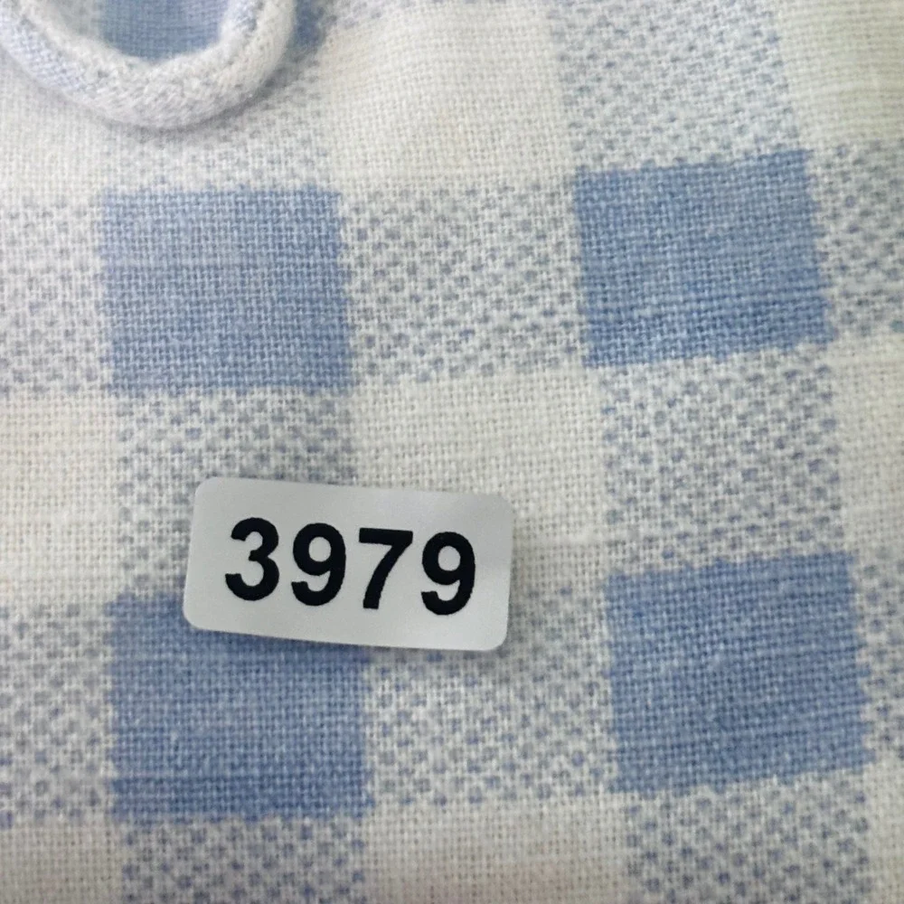 Urban Outfitters Blue Gingham Lace Up Ruffle Mini Dress‎ Small OB1210894